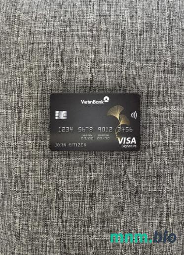 Vietnam Vietinbank visa signature card wygląd fotograficzny skan PSD + zdjęcie
